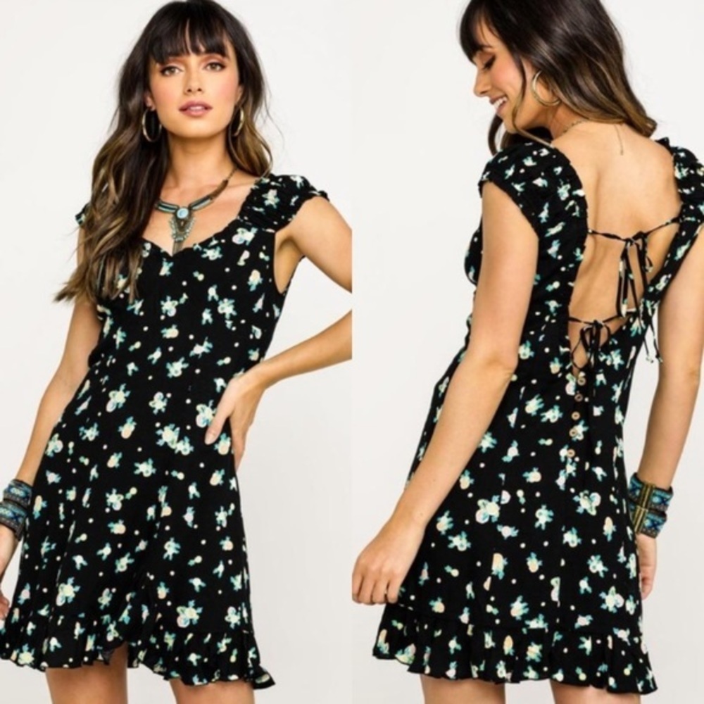 Free People Like a Lady Print Minidress Size Small - Picture 2 of 6